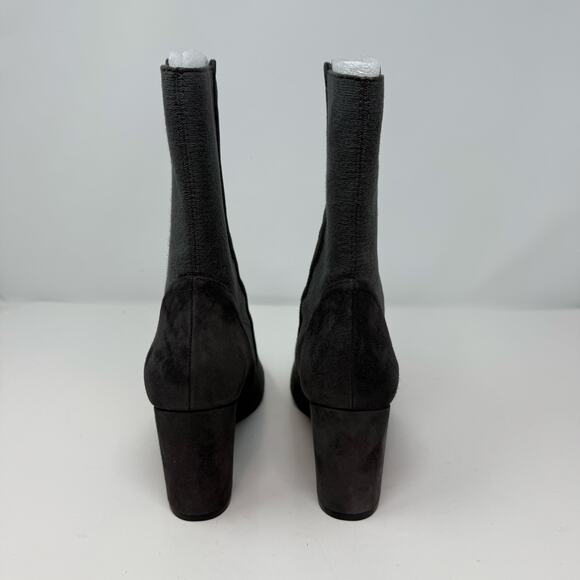 Stuart Weitzman Boots Women's 7M Fifer 80 Slate Suede Mid Calf Stretch NWOT - Picture 5 of 10